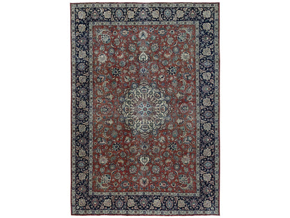 Brown 10'10" x 15'4" Vintage Hand knotted Wool Rug - Sku: O02547