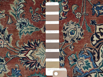 Brown 10'10" x 15'4" Vintage Hand knotted Wool Rug - Sku: O02547