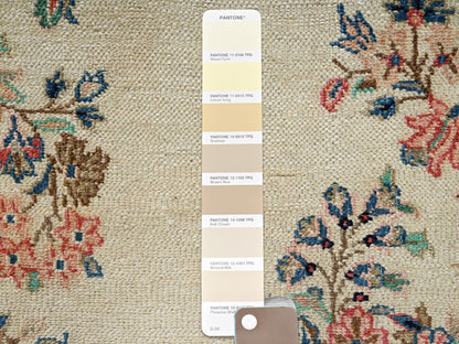 Kerman Vintage hand-knotted wool runner in Ivory & Blue, 5'11" x 11'5" — SKU O02551 (view 8)