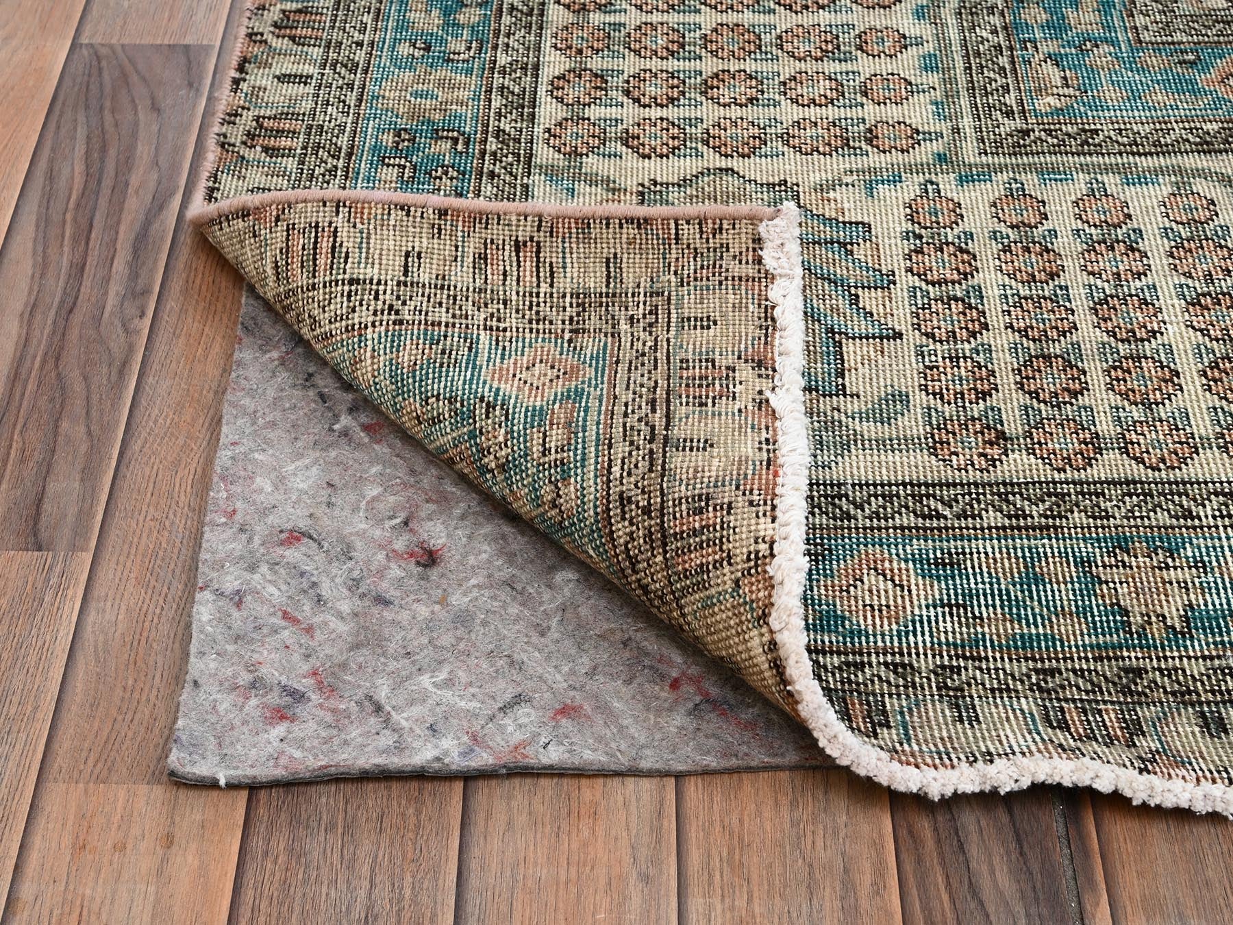 Tabriz Antique hand-knotted wool rug in Pink & Ivory, 11'5" x 16' — SKU O02552 (view 5)