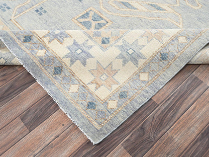 Oushak hand-knotted wool rug in Gray & Ivory, 9'11" x 14'1" — SKU O02560 (view 7)