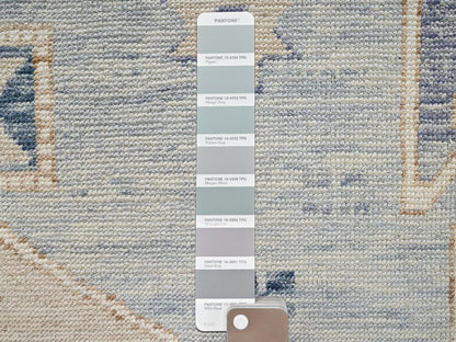 Oushak hand-knotted wool rug in Gray & Ivory, 9'11" x 14'1" — SKU O02560 (view 8)