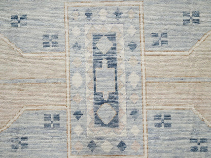 Oushak hand-knotted wool rug in Gray & Ivory, 9'11" x 14'1" — SKU O02560 (view 9)
