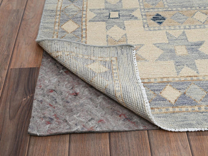 Oushak hand-knotted wool rug in Gray & Ivory, 11'8" x 14'11" — SKU O02562 (view 5)