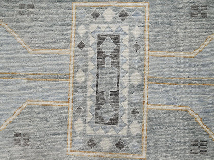 Grey 9'9" x 13'10" Oushak And Peshawar Hand knotted Wool Rug - Sku: O02563