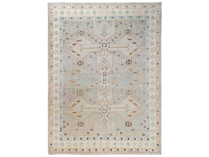 Oushak hand-knotted wool rug in Gray & Ivory, 11'6" x 14'10" — SKU O02565