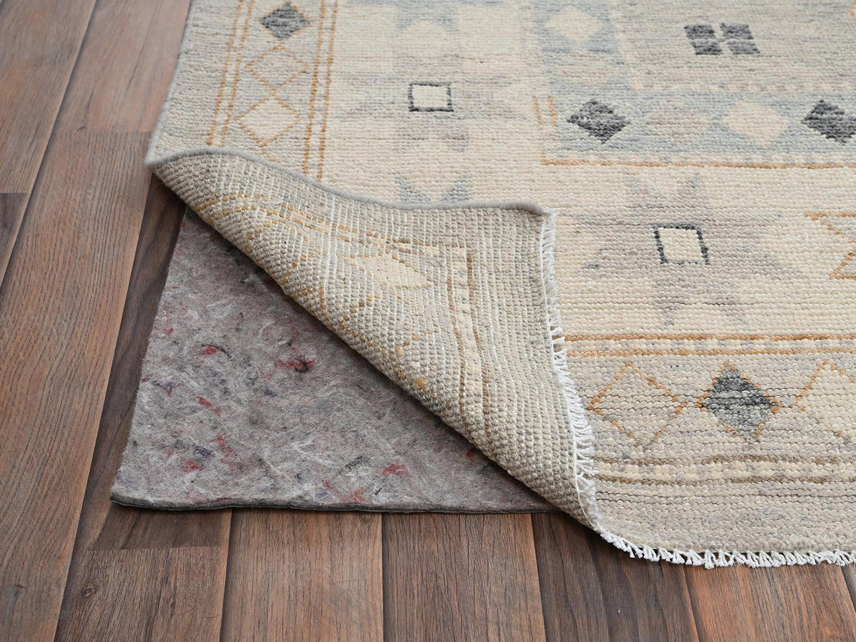 Oushak hand-knotted wool rug in Gray & Ivory, 11'6" x 14'10" — SKU O02565 (view 5)