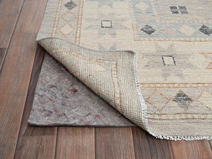 Oushak hand-knotted wool rug in Gray & Ivory, 11'6" x 14'10" — SKU O02565 (view 5)