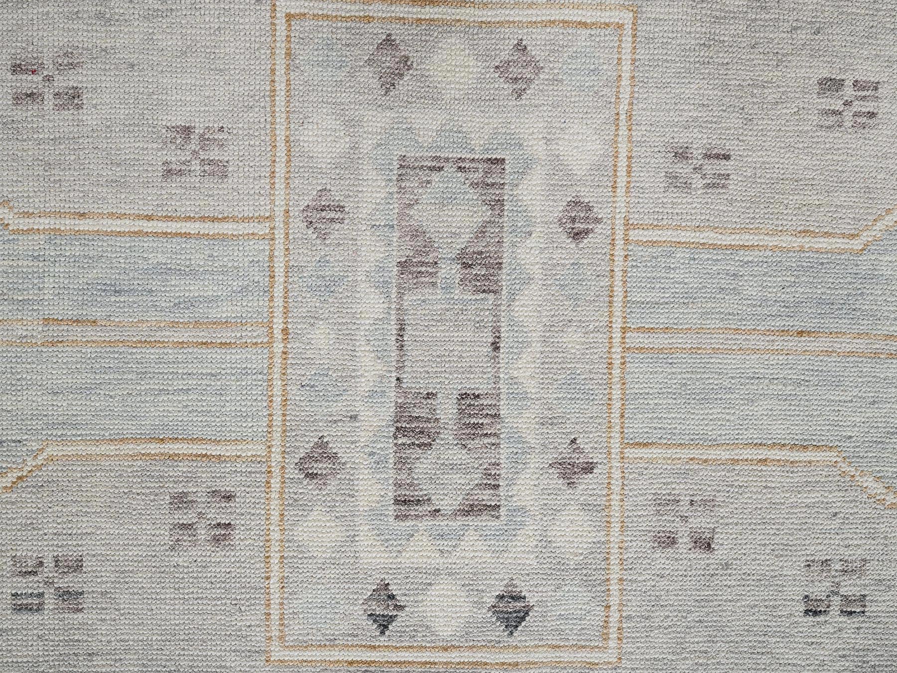 Oushak hand-knotted wool rug in Gray & Ivory, 11'6" x 14'10" — SKU O02565 (view 9)