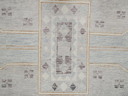 Oushak hand-knotted wool rug in Gray & Ivory, 11'6" x 14'10" — SKU O02565 (view 9)