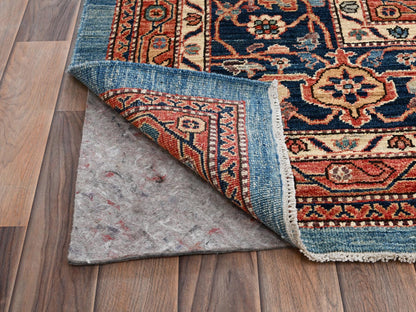 Blue 12'1" x 14'9" Tribal & Geometric Hand knotted Wool Rug - Sku: O02566