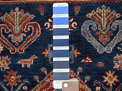 Blue 3'1" x 5'1" Tribal & Geometric Hand knotted Wool Rug - Sku: O02568