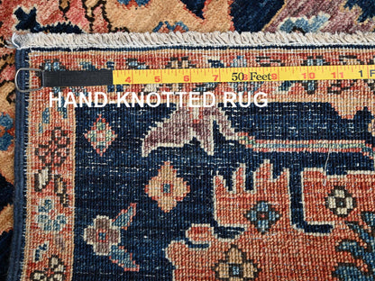 Heriz Tribal hand-knotted wool runner in Blue, 2'2" x 6'1", SKU O02569