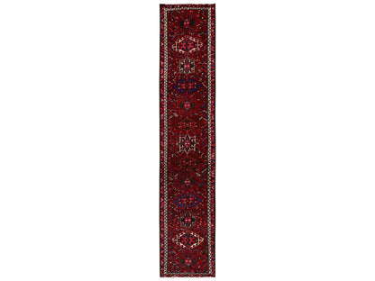 Red 2'4" x 12'5" Heriz Hand knotted Wool Rug - Sku: O02580
