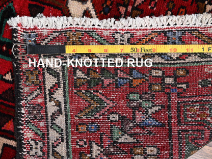 Heriz hand-knotted wool runner in Red, 2'4" x 12'5" — SKU O02580 (view 7)
