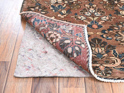 Brown 2'7" x 5'11" Vintage Hand knotted Wool Rug - Sku: O02601