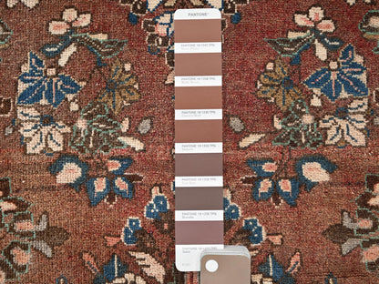 Brown 2'7" x 5'11" Vintage Hand knotted Wool Rug - Sku: O02601