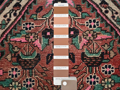 Brown 2'6" x 9'11" Vintage Hand knotted Wool Rug - Sku: O02606