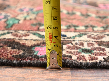Brown 2'6" x 9'11" Vintage Hand knotted Wool Rug - Sku: O02606