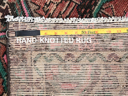 Brown 2'6" x 9'11" Vintage Hand knotted Wool Rug - Sku: O02606