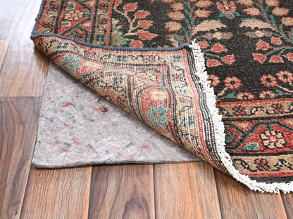 Brown 2'10" x 9'9" Vintage Hand knotted Wool Rug - Sku: O02612