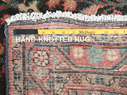 Brown 2'10" x 9'9" Vintage Hand knotted Wool Rug - Sku: O02612