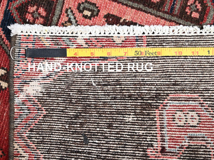 Brown 3'0" x 11'6" Vintage Hand knotted Wool Rug - Sku: O02624