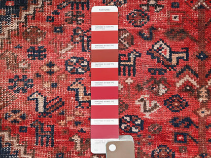 Red 5'4" x 9'2" Vintage Hand knotted Wool Rug - Sku: O02626