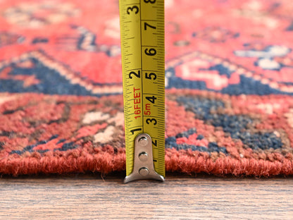 Red 5'4" x 9'2" Vintage Hand knotted Wool Rug - Sku: O02626