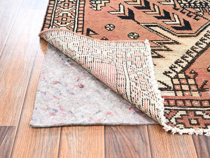 Baluch Vintage hand-knotted wool rug in Pink & Ivory, 3'9" x 5'9" — SKU O02627 (view 3)