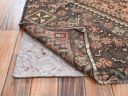 Brown 4'11" x 8'6" Vintage Hand knotted Wool Rug - Sku: O02629
