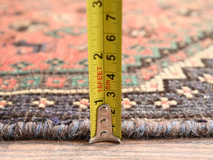 Brown 4'11" x 8'6" Vintage Hand knotted Wool Rug - Sku: O02629