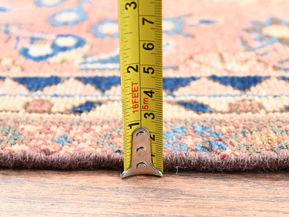 Pink 3'2" x 4'9" Vintage Hand knotted Wool Rug - Sku: O02633