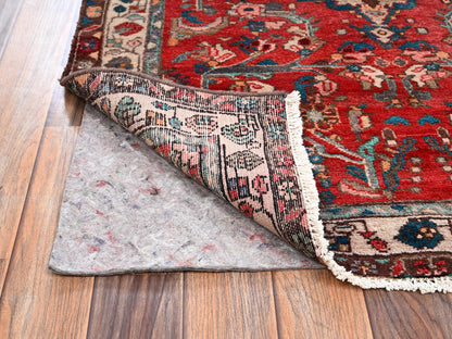 Red 3'2" x 4'9" Vintage Hand knotted Wool Rug - Sku: O02634