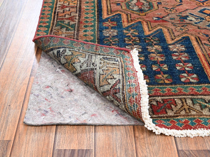 Shiraz Vintage hand-knotted wool rug in Red & Ivory, 4'4" x 6'11" — SKU O02639 (view 3)
