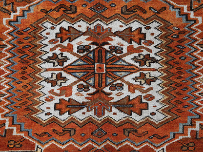 Orange 10'0" x 12'0" Heriz Hand knotted Wool Rug - Sku: O0263