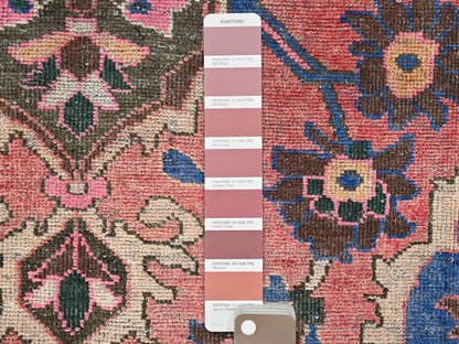 Hamadan Vintage hand-knotted wool rug in Pink, 4'11" x 8'8" — SKU O02640 (view 4)