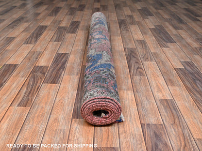 Hamadan Vintage hand-knotted wool rug in Pink, 4'11" x 8'8" — SKU O02640 (view 5)