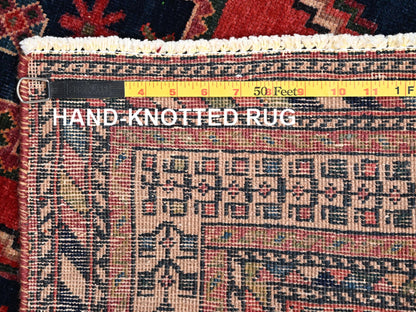 Red 5'10" x 7'11" Vintage Hand knotted Wool Rug - Sku: O02641