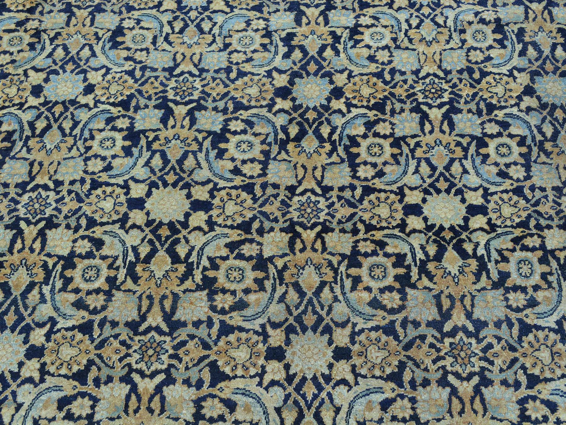 Persian Antique hand-knotted wool rug in Blue, 10'10" x 17', SKU O026426 (view 4)