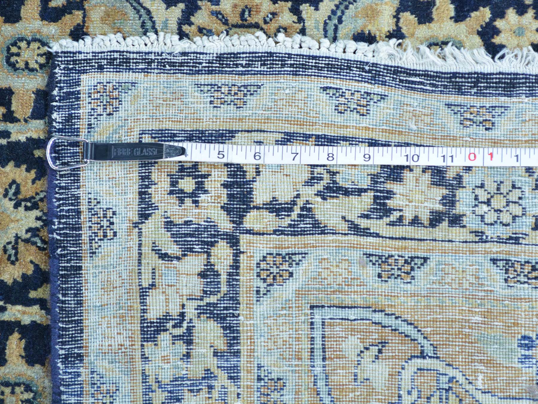 Persian Antique hand-knotted wool rug in Blue, 10'10" x 17', SKU O026426 (view 5)