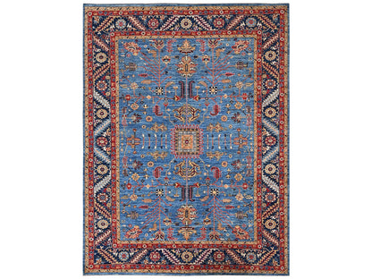 Blue 8'10" x 12'0" Heriz Hand knotted Wool Rug - Sku: O02646