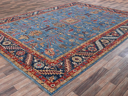 Heriz Heriz hand-knotted wool rug in Blue & Midnight Blue, 8'10" x 12' — SKU O02646 (view 3)