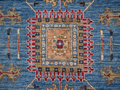 Blue 8'10" x 12'0" Heriz Hand knotted Wool Rug - Sku: O02646