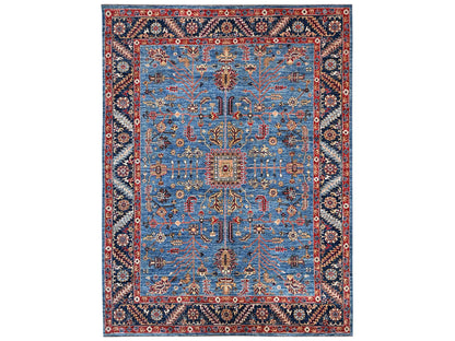 Blue 8'3" x 9'9" Heriz Hand knotted Wool Rug - Sku: O02648