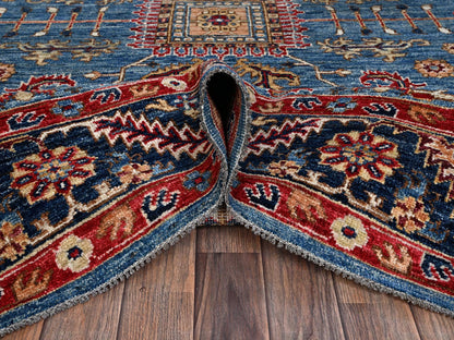 Blue 8'3" x 9'9" Heriz Hand knotted Wool Rug - Sku: O02648