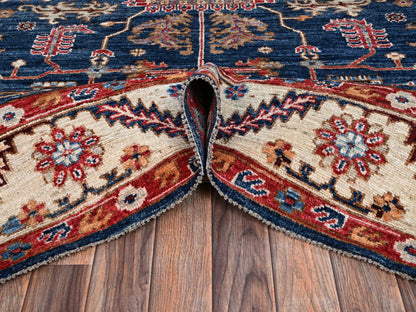 Blue 7'11" x 9'9" Heriz Hand knotted Wool Rug - Sku: O02650