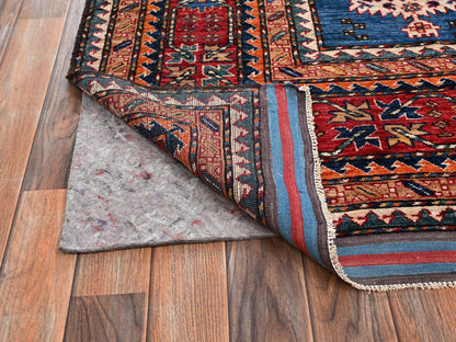 Blue 9'0" x 11'8" Kazak Hand knotted Wool Rug - Sku: O02662