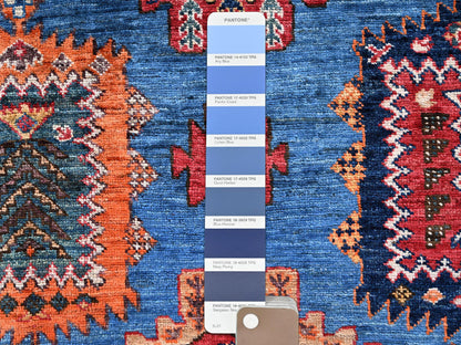Blue 9'0" x 11'8" Kazak Hand knotted Wool Rug - Sku: O02662