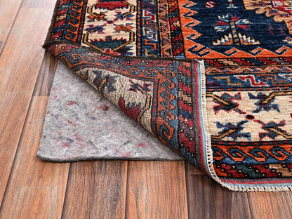 Blue 4'11" x 6'4" Kazak Hand knotted Wool Rug - Sku: O02664